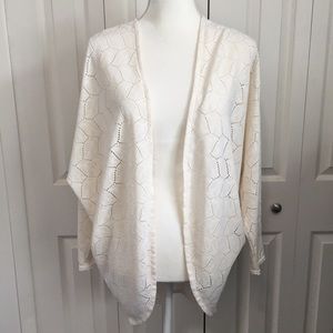 H&M Cream Leaf Cutout Cardigan Size M